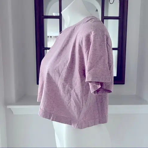 Splendid Sundown Rosemary 2-Piece Cropped Tee & Scrunchie Pink Heather Size L NWT