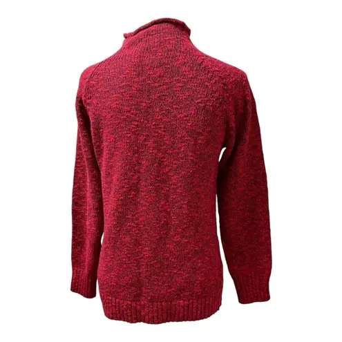 VTG L.L. Bean Wool Blend Pullover Knit Sweater Size S Made in USA Red