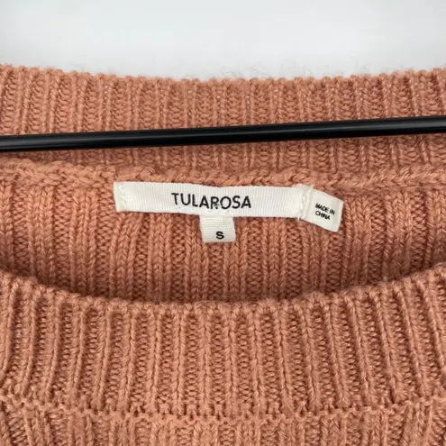 Tularosa  Cropped Ribbed Bell Sleeve Sweater Rust Orange Size S thumbnail 3