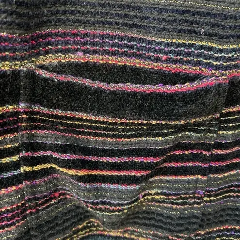 draper's & damon's DRAPERS and Damon’s Black W/Gold Metallic, Blue, Pink, Purple Stripes Size Large