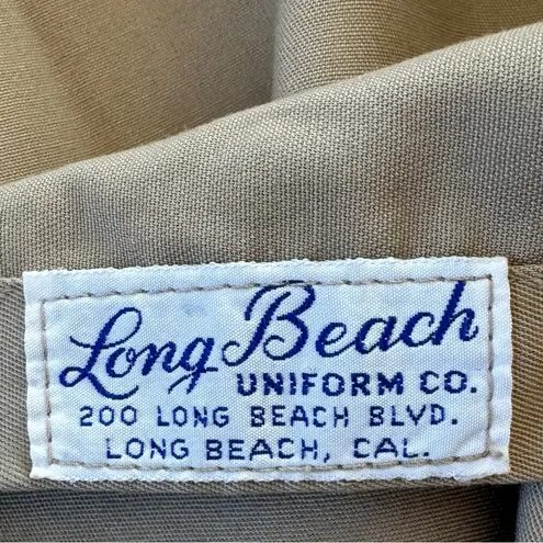 Vintage ‘70s Conqueror / Long Beach Uniform Co. Tan Button Down Work Shirt Size XXS - Image 6
