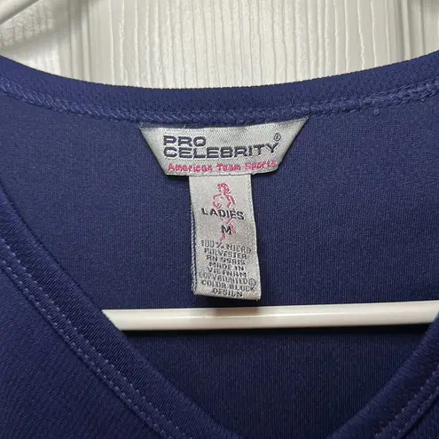 Pro‎ Celebrity Women’s Auburn Tigers Short Sleeve V Neck Top Size Medium Blue