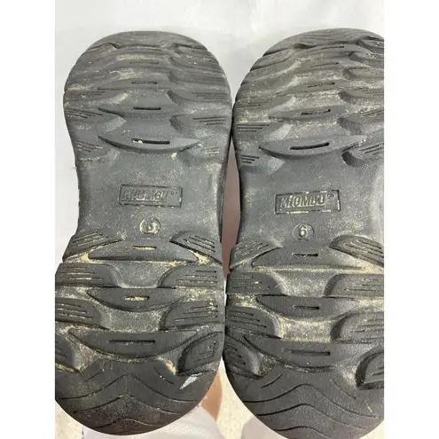 Khombu Womans All Weather Ankle Boots 6 M Gray Lined Cuff