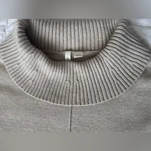 Moth X Anthro Beige Slouchy Oversized Turtle Neck Sleeveless Sweater Vest