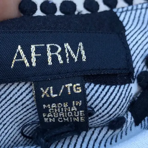 Blanc NWT AFRM Womens size XL Blaze Noir Gingham Plaid knee length skirt