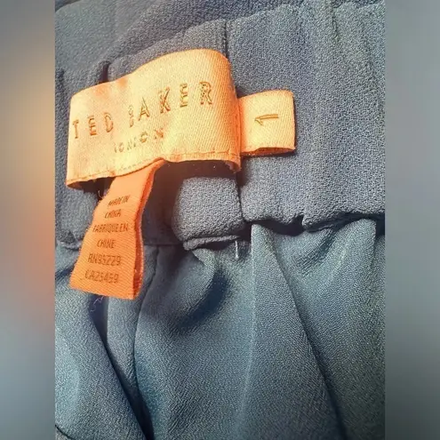 Ted Baker  Women's Size 1/ US 4 Blue Floral Melma Harmony Accordion Pleat Dress - Image 9