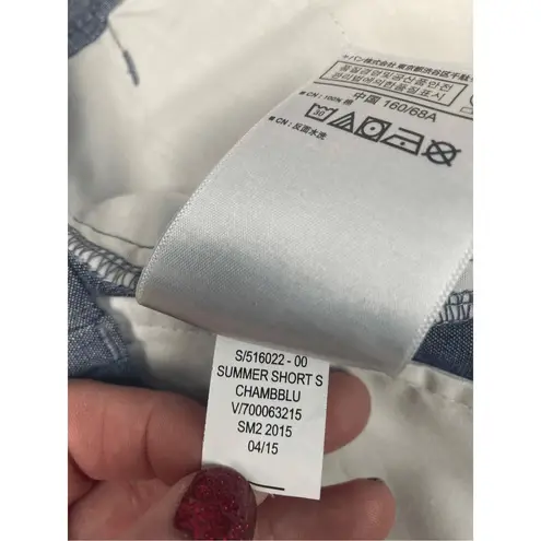 Gap Chambray Scalloped Hem Shorts Blue 4