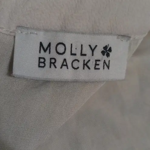 Molly Bracken Cream and Multicolored Grid Print Dress