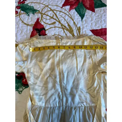 Gunne Sax 70s Off White Romantic Victorian Prairie Wedding Dress Sleeves Size 5