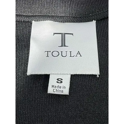 Toula Jacket Small Black Pink Ruffled Trim Clueless Preppy Twee Officecore NWT