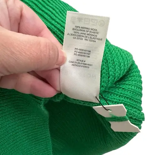 Babaton Aritzia Hazlitt Merino Wool Shoulder Pad Green Sweater Vest NWOT