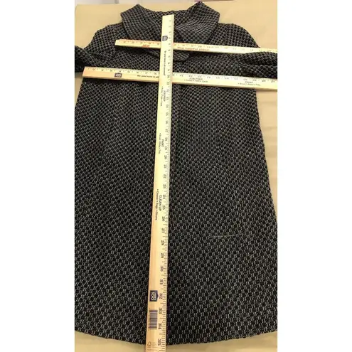 Anne Klein Ann Klein Black and Grey Size S tweed Coat