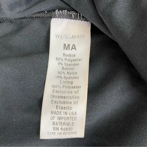 Weissman Black Embellished Sequins Bodysuit M Size M