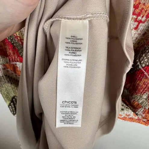 Chico's  Womens Tessa Chevron Knit Maxi‎ Dress Sz 1 (S) Crochet Stretch Boho Retro