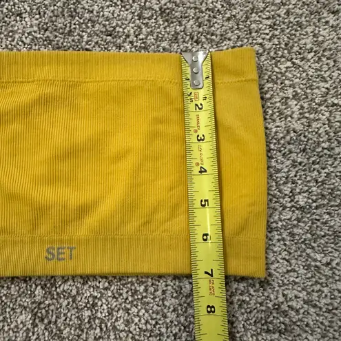 Set Active SET yellow strapless bandeau bra top size S