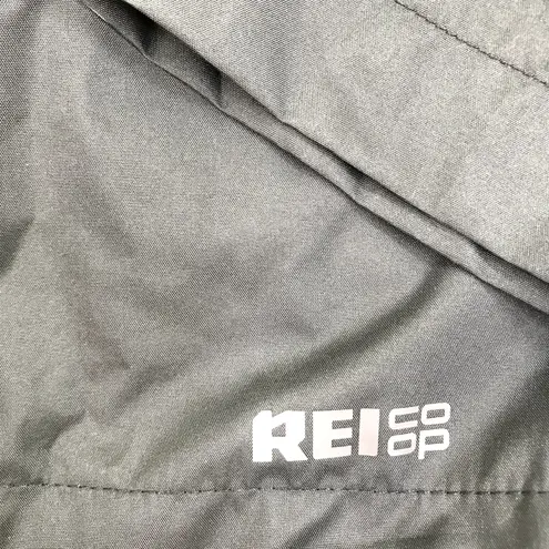 REI Groundbraker Rain Hoodie Jacket Women XL Black Outdoor Street Grunge Travel