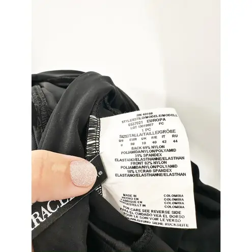 MiracleSuit Black Rock Solid Europa Underwire One Piece Swimsuit Size 8