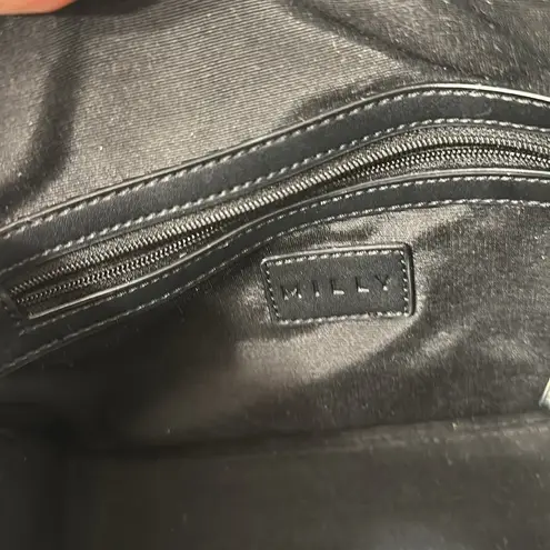 Milly Top Handle Patent Leather Ombré Gray Teal Black Purse w/crossbody strap