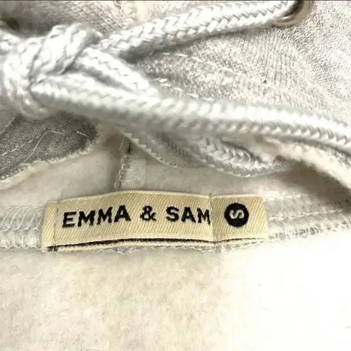 Emma & Sam Cutout Long Sleeve Hoodie Sweatshirt Gray Women’s Size S