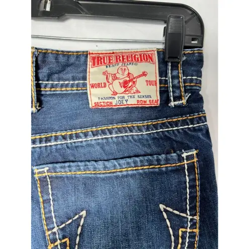 True Religion Y2K  Joey Thick‎ Stitch Two Toned Flare Jeans Blue 29