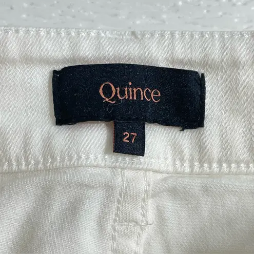 Quince Bella Stretch Patch Pocket Wide Leg Jeans In Cloud White Size 27 - Image 7