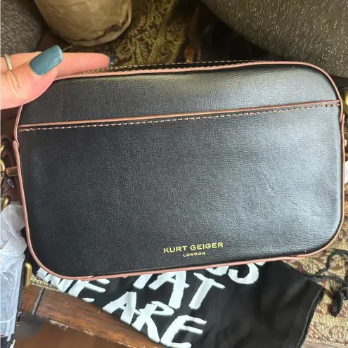 Kurt Geiger Authentic LONDON leather studs Eagle head zip top crossbody