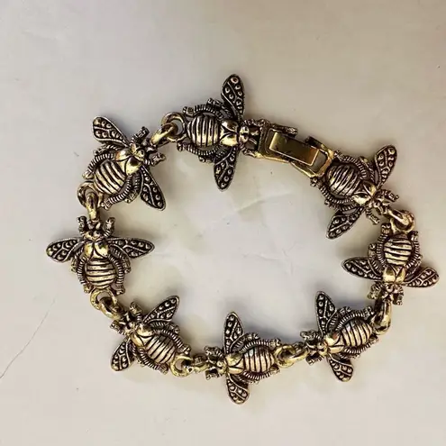 Bergdorf Goodman vintage gold tone bee bracelet