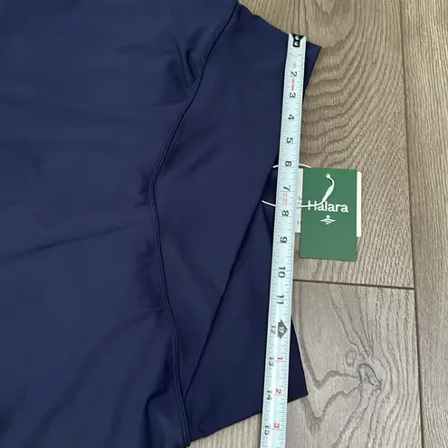 Halara Softlyzero Airy High Rise Crossover Flare Tennis Skirt Skort Blue Large