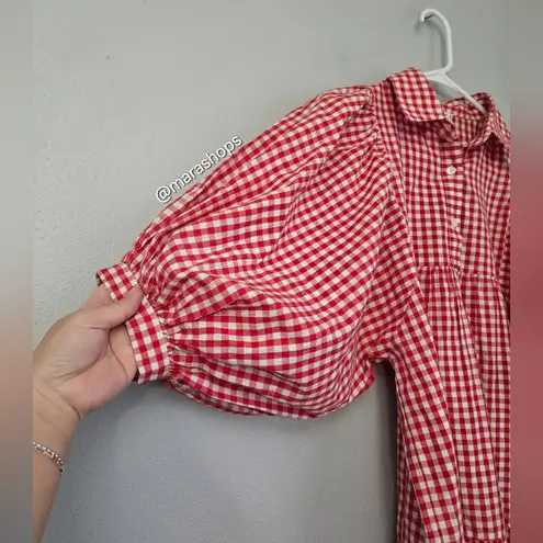 SauLe Parc Red Gingham Mini Dress Size XS