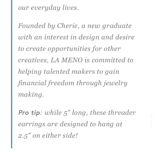 NWT LA Meno Rose Gold Threader Earrings Pink