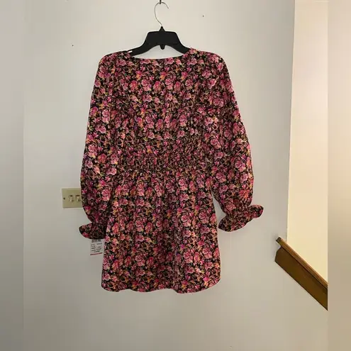 VERO MODA NWT Elly floral long sleeve mini dress size small