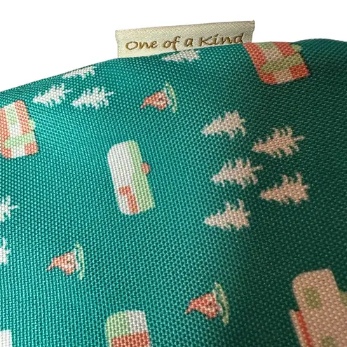 KAVU Rope Sling Bag One of a Kind Teal Camping Print Crossbody Backpack