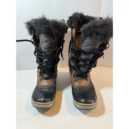 Sorel Tofino Felt Quilted Boots Gray/Black Women's Size 7 NL2113-242