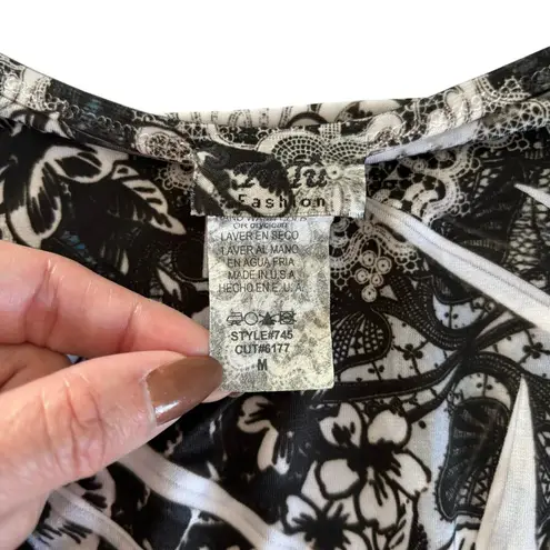 Y2K Tutu Fashion Tattoo Style Paisley Sleeveless Tank Top Women’s Size Medium Black