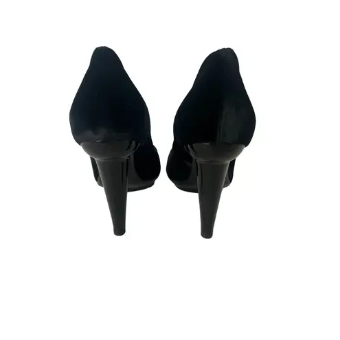 Bottega Veneta Black Velvet Peeptoe Heels Size 37/7 NEW NWOB