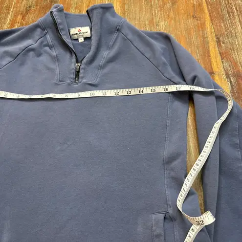 Women's American Giant Long Sleeve Moto Sweatshirt Dress M Blue/Gray Blue Size M