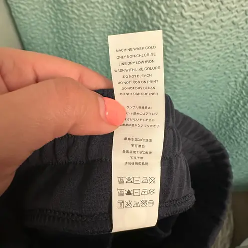 Women's Ododos 29” Adjustable Shockcord High Waist Pant with Pockets Size S Blue