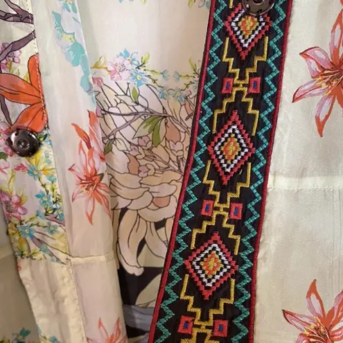 Johnny Was embroidered Tawney Long Silk
Kimono NWT RARE