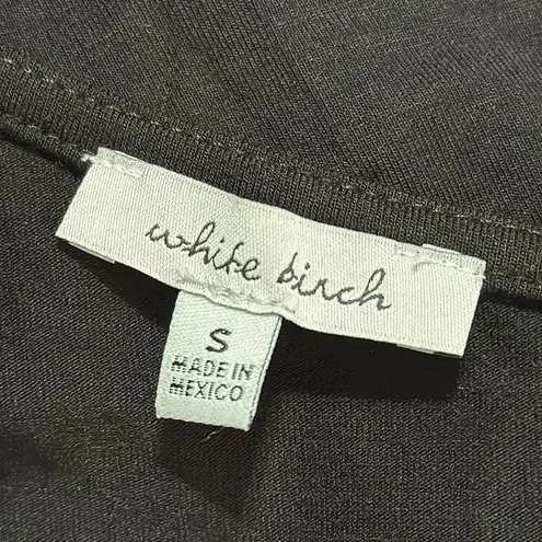 White Birch size small women's black long sleeve dress with belt maxi dress