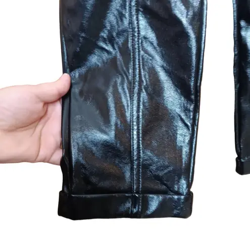 Blank NYC Other Worldly Overall Faux Leather Pants with Suspenders Size 28 NEW