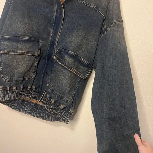 Current Mood  Bomber Jacket with Sherpa Tan Collar - Image 2