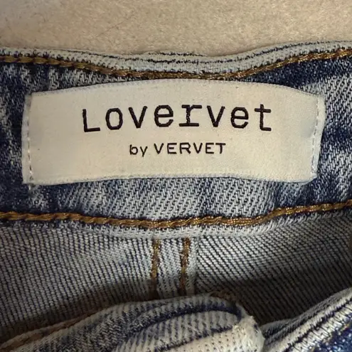 Lovervet by Vervet Distressed Acid Wash Cropped Jeans Womens Size 29 Blue