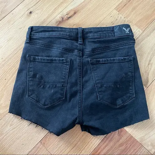 American Eagle  Super Stretch Super Hi-Rise Jegging Black Shorts Size 4 Regular