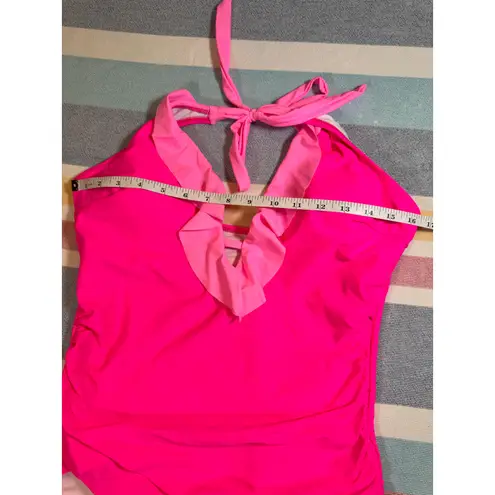 NWOT Hot Pink Ruffle One