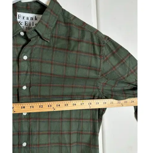 Frank & Eileen Finbar Plaid Flannel Shirt Size Small Green Relaxed Button Down - Image 10