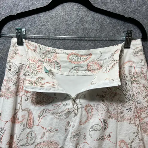 Y2K Vintage Papaya Paisley Skirt Women's M White Pink Boho A