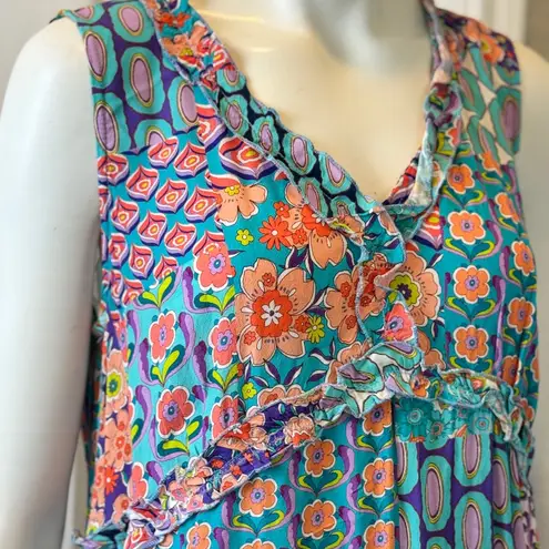 TINTA Colorful Patchwork Maxi Dress Blue Size M