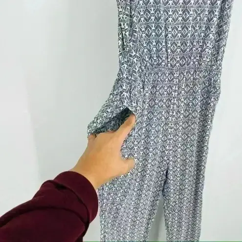 ZARA  Spaghetti Strap Boho Printed Jumpsuit with Pockets Size‎ Medium