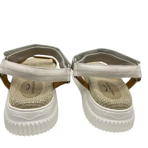 Voile Blanche Lisa Platform sandals size 38 US 8 cream beige Hook