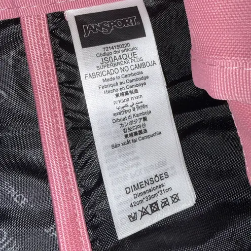 Jansport Pink Backpack Classic School Bag Adjustable Straps Unisex Travel